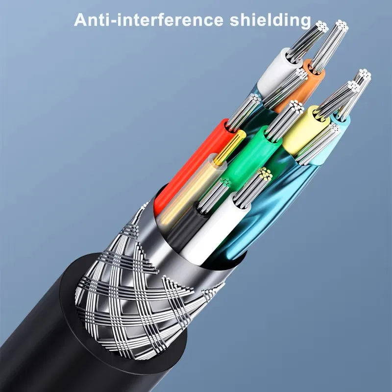 Multi-colored usb 3.0 extension cable with metallic shielding and black outer jacket for laptop tv ssd and female computer camera use