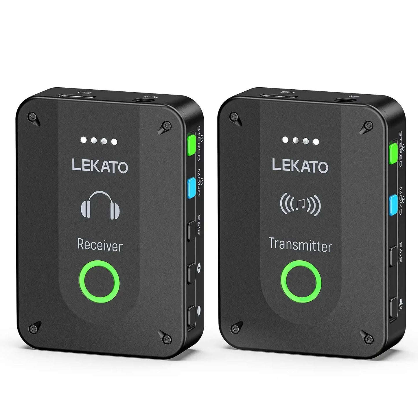 Live Band Studio Stereo Iem with Beltpack Transmitter & Auto Pairing Lekato Ms02 2.4G Wireless In-Ear Monitor System