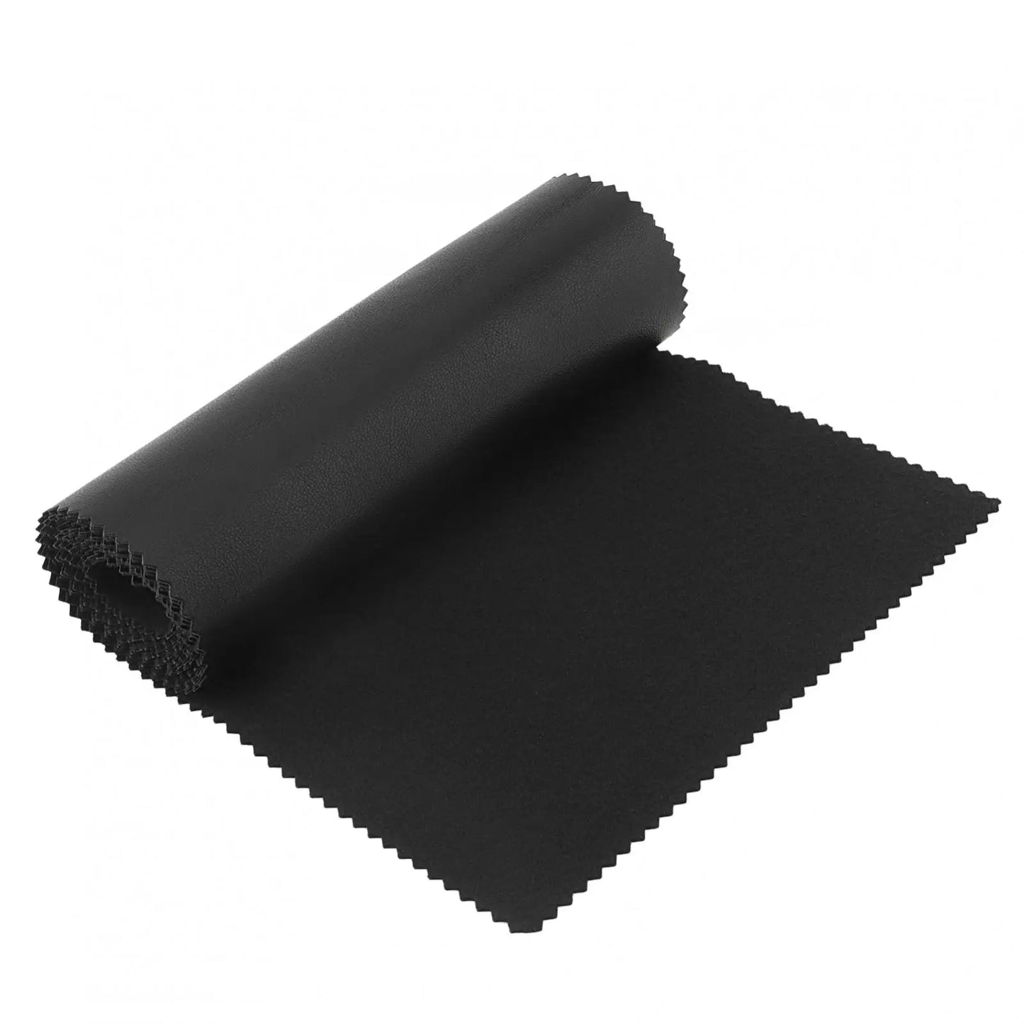Black microfiber cleaning cloth with soft texture for delicate electronics paired with 125x15.5cm black piano keyboard dust cover for keys upright pianos