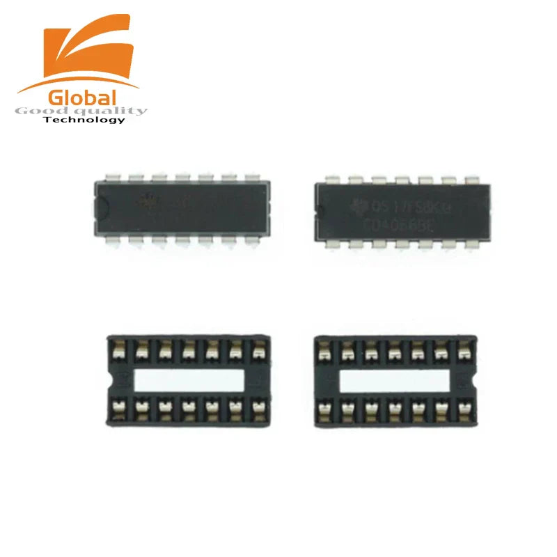 Black rectangular integrated circuit chips with metallic pins for 16 music sound box electronic module diy soldering practice learning kit