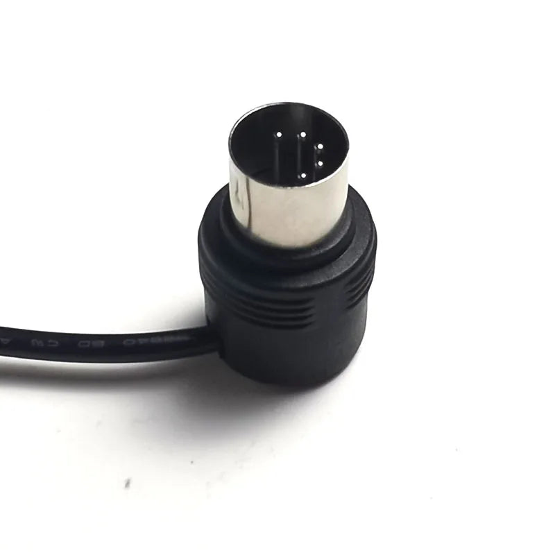 Black plastic housing with silver 3.5mm audio jack featuring three pins for guitar midi audio professional instrument cables cable keyboard adapter