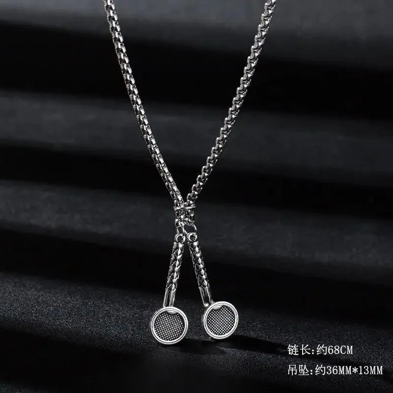 Hip Hop Earphone Punk 2025 Fashion Pendant Necklace for Women Man Unisex Metal Headphone Chokers Necklaces High Street Jewelry