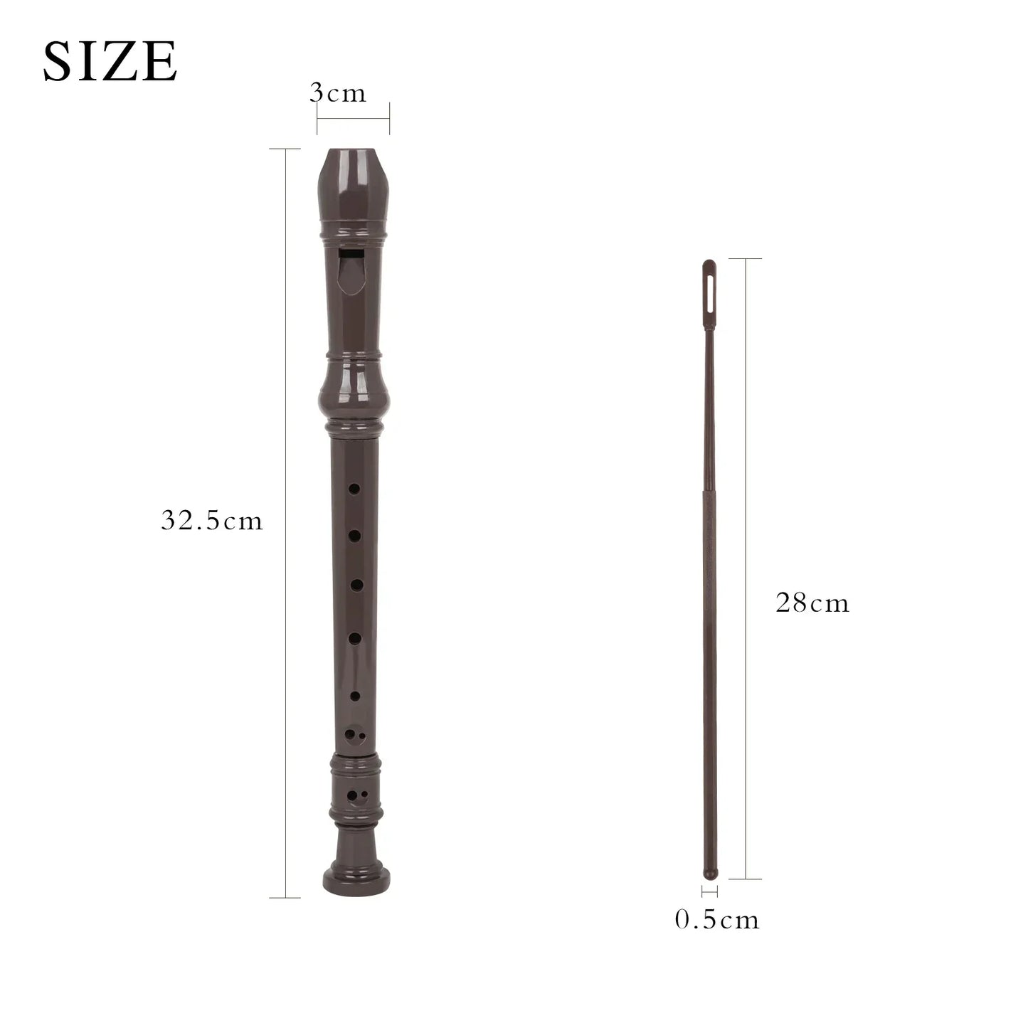 Dark brown abs hole clarinet long flute j32 with decorative ridged sections for vertical flute musical education