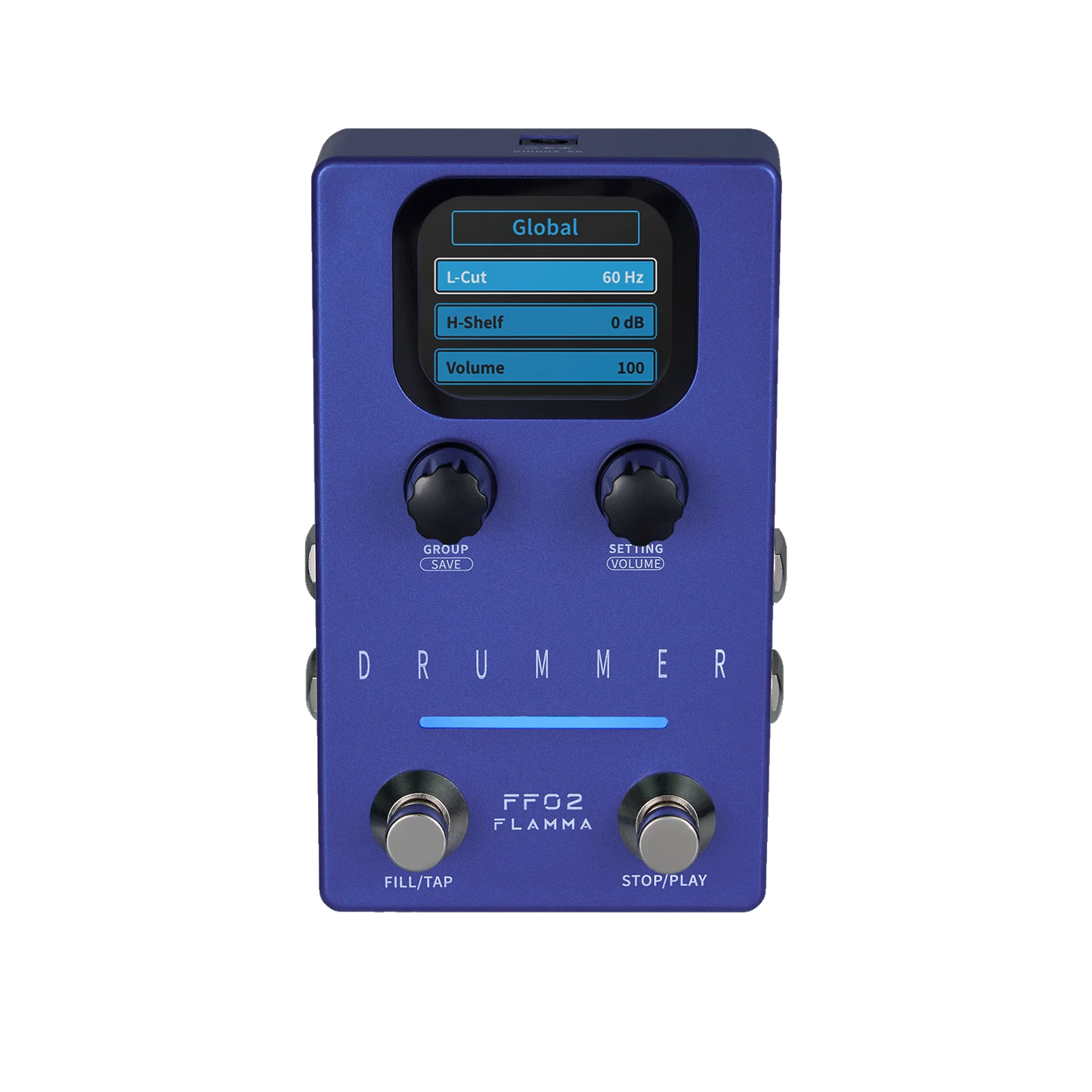 Flamma FF02 Daul Footswitch Drum Machine Guitar Effect Pedal 11 Drum Grooves 6 Preset Saving Slots Tap Tempo Function