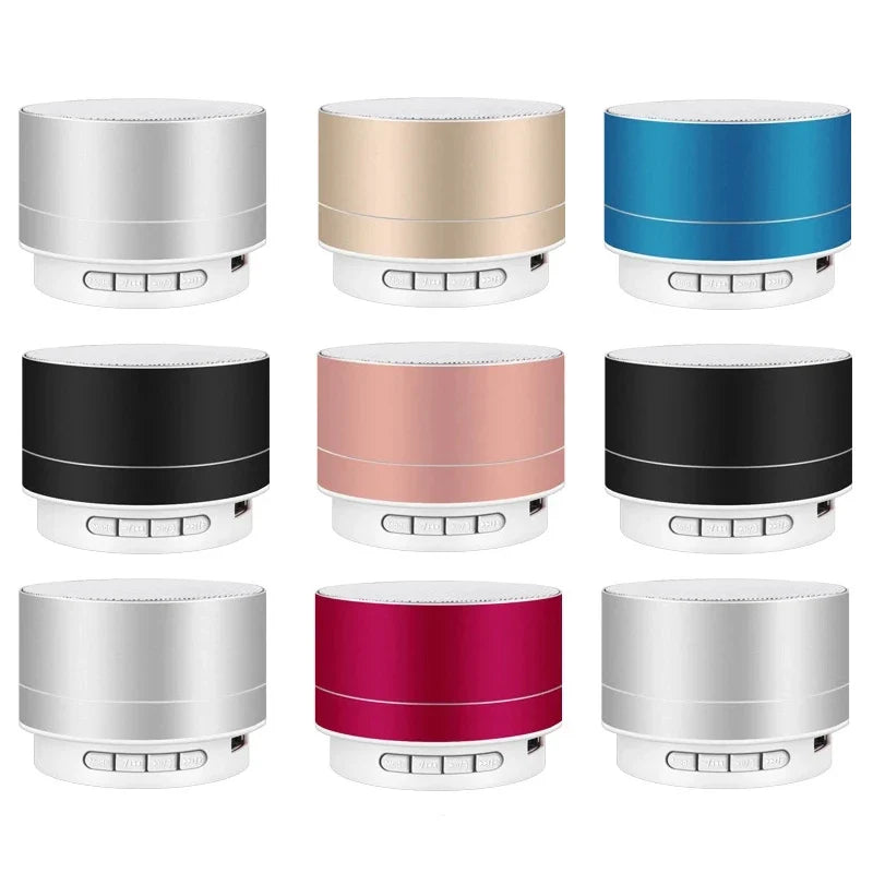 A10 portable bluetooth speakers in metallic silver gold blue black rose gold and magenta with support tf card and perfect sound