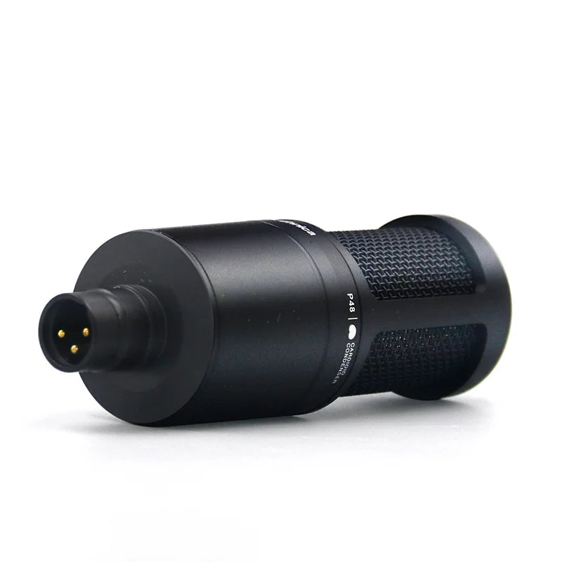 Black at2020 microphone wired condenser microphone anchor with textured grille and gold-plated xlr for project home studio