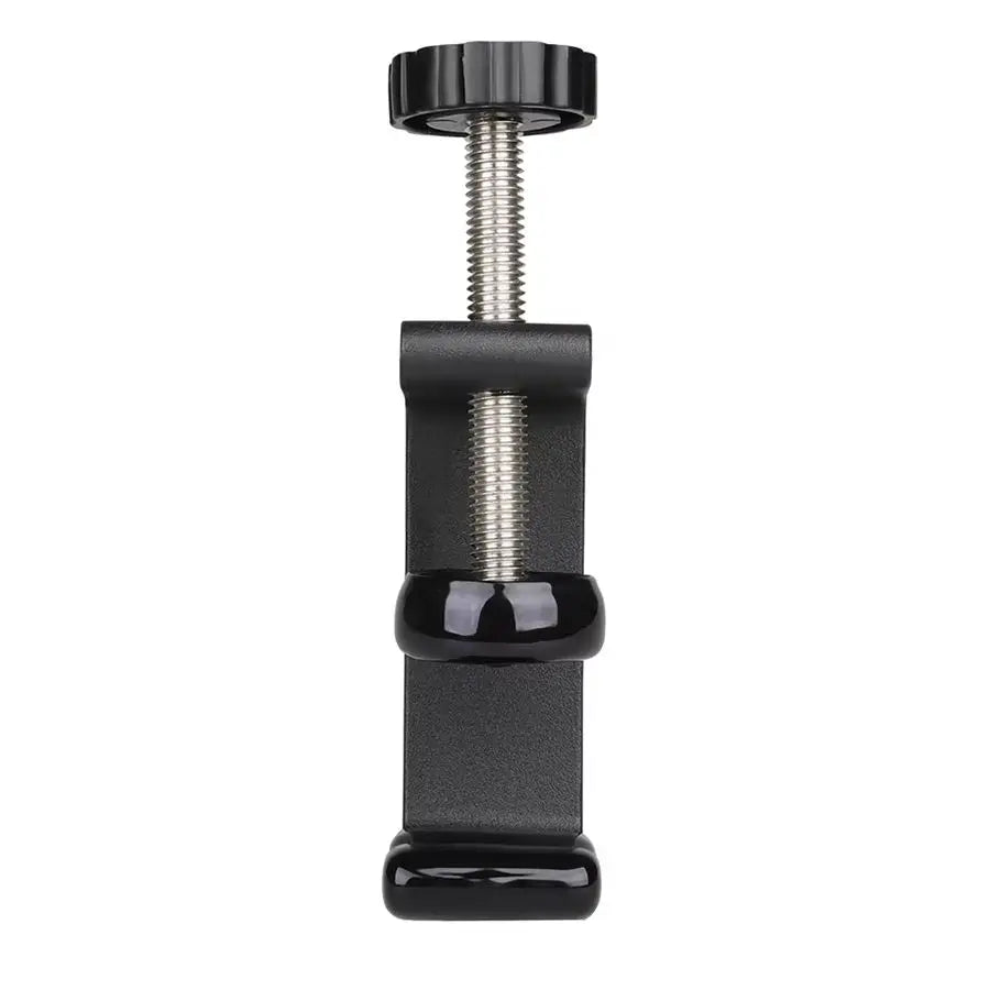 Black plastic and metal clarinet stand bracket with threaded screw and knurled knob for holder clarinet repair maintenance tools woodwind