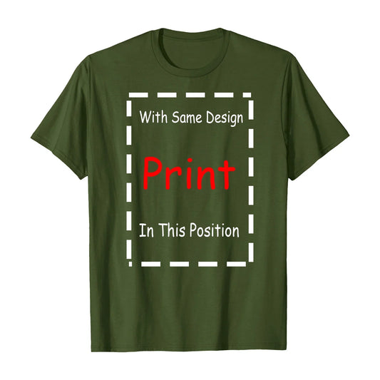 Olive green cotton t-shirt with white dashed border and red print text for doghouse record tour vintage washed unisex wear