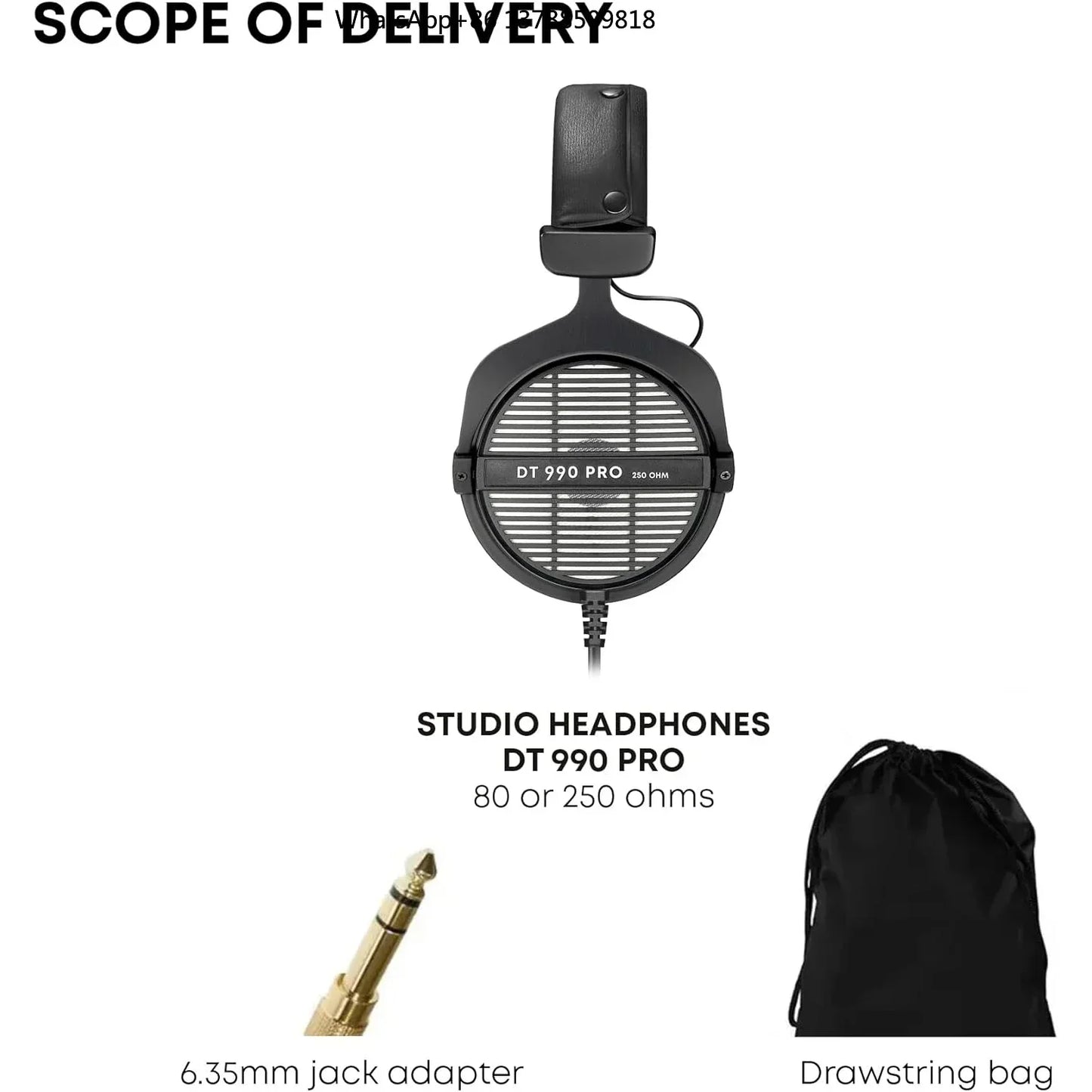 Black dt 990 pro studio headphones with matte finish and silver grille audiophile grade for mixing recording music