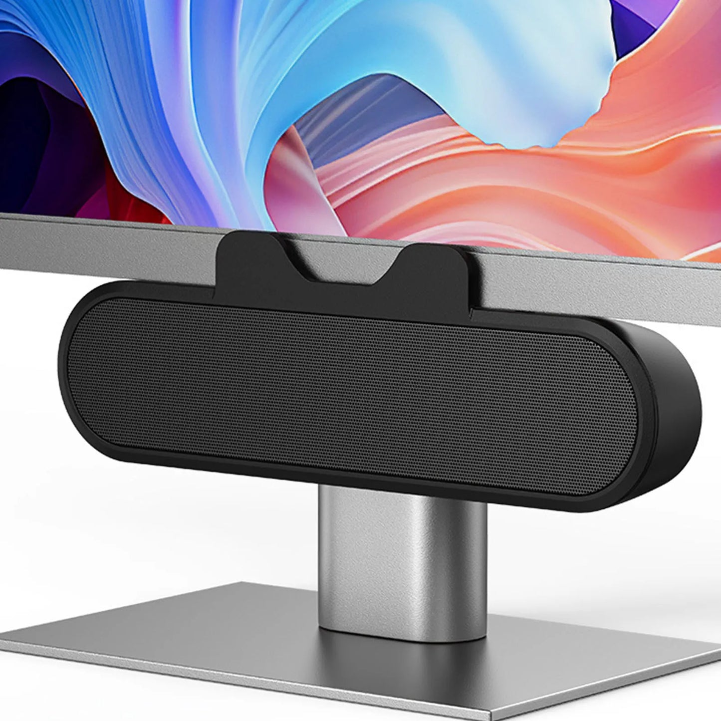 PC Speaker Desktop PC Speaker Easily Clamps Display Loud Sound Volume Control 10W USB High Definition Stereo for Entertainment