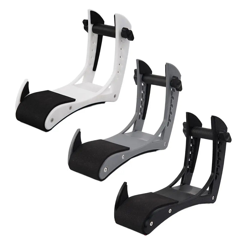 Black gray and white plastic electric wood guitar leg rest with black rubberized footrests labor-saving and non-slip