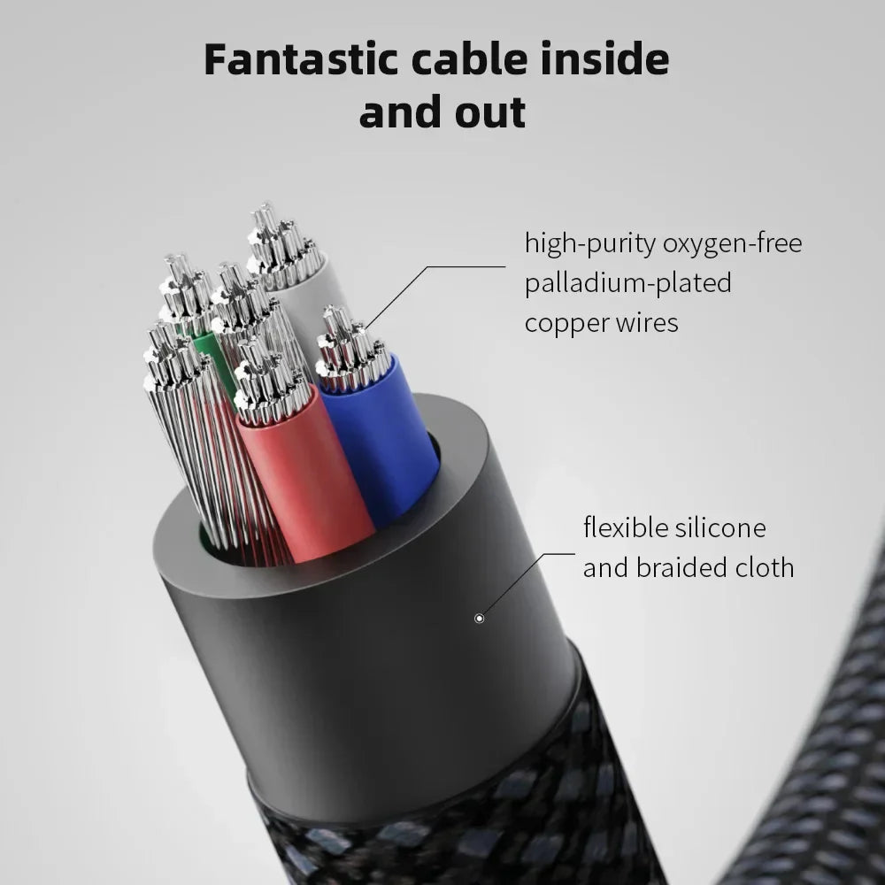 Black braided fiio jadeaudio ka11 adapter usb dongle with flexible silicone sheath and palladium-plated copper wires