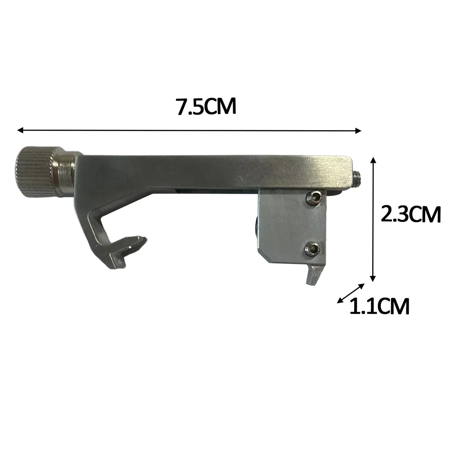 Silver metal guitar tone calibrator with knurled knob and hook attachment tone calibrator portable for professionals
