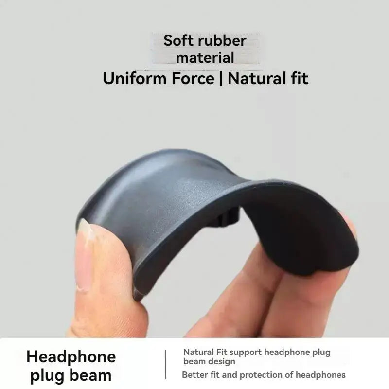 Black soft rubber headphone plug beam with curved ergonomic design on headphones stand universal aluminum alloy headset holder for desktop gaming earphones