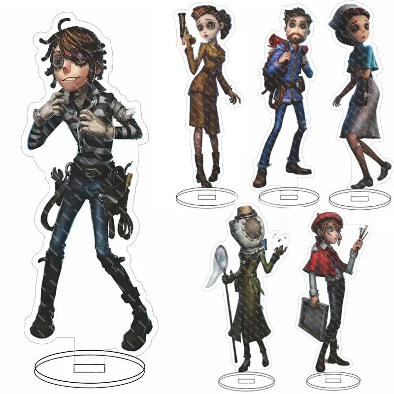 Steampunk style hip hop anime acrylic standee featuring lucky guy reznik in detailed black and gray striped outfit with goggles