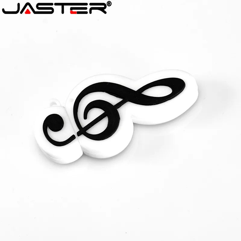 White and black musical treble clef pin by jaster from styles musical instruments model pendrive collection 64gb 128gb usb
