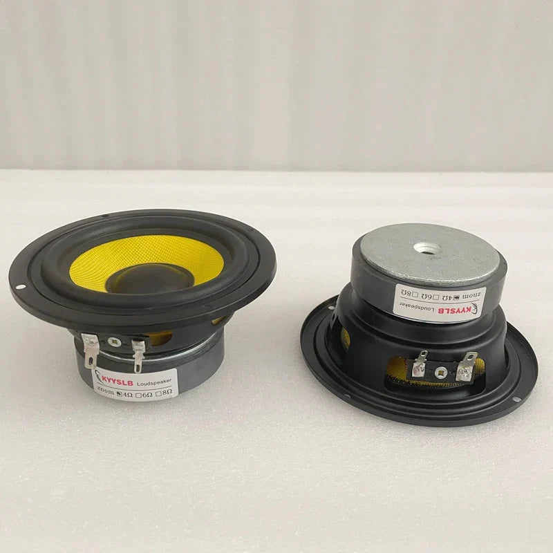 Black and yellow 3-inch kys lb woofer speakers for theater systems amplifier and amplifier loudspeaker car audio drive use