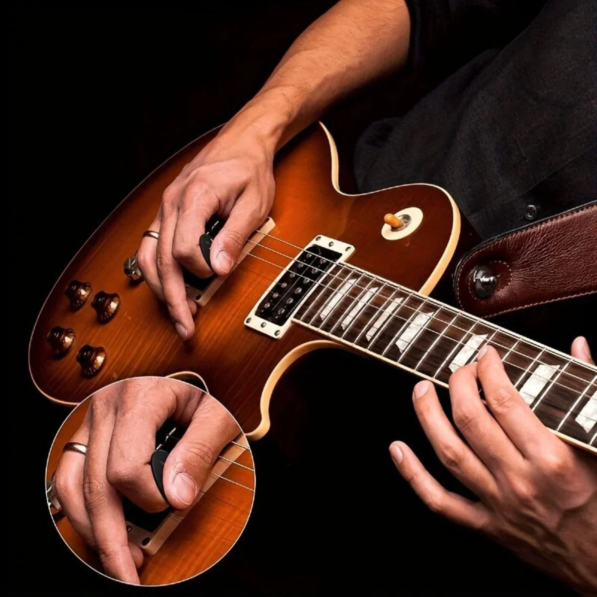 A warm sunburst finish electric guitar with maple neck and rosewood fretboard for original sound guitar use