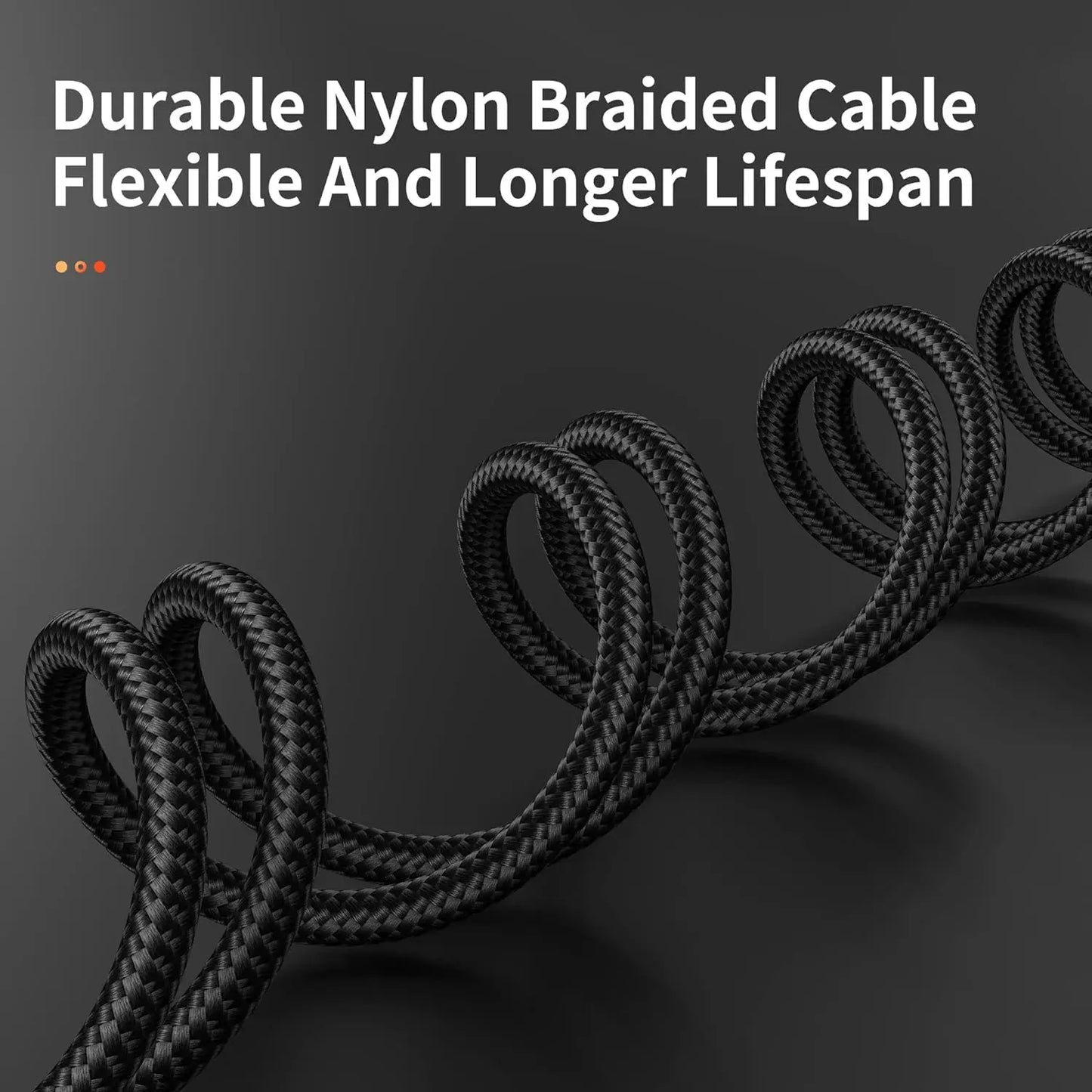 Black durable nylon braided miziqier 5pack usb a to usb c cable 3a fast charging for samsung galaxy s24 and more