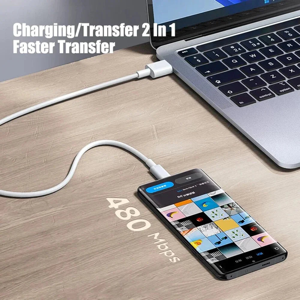 White pd 60w usb c to usb type c cable fast charge data cable compatible with iphone 15pro huawei samsung devices