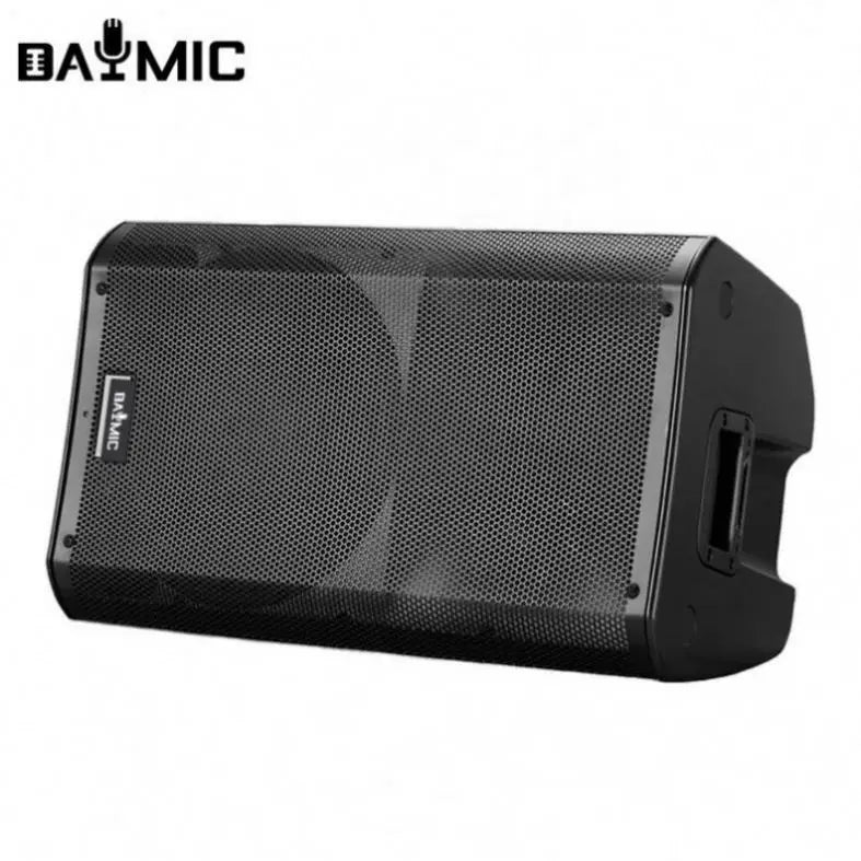 Black da mic professional oem 15 inch active speaker studio with perforated grille and 1000w amplifier module enclosure