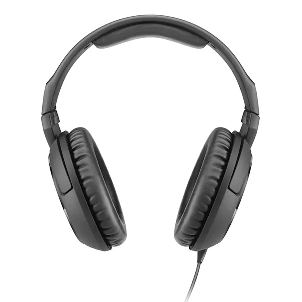 Black sennheiser hd200pro professional monitor headphones with padded earcups and headphones deep bass for gaming and music