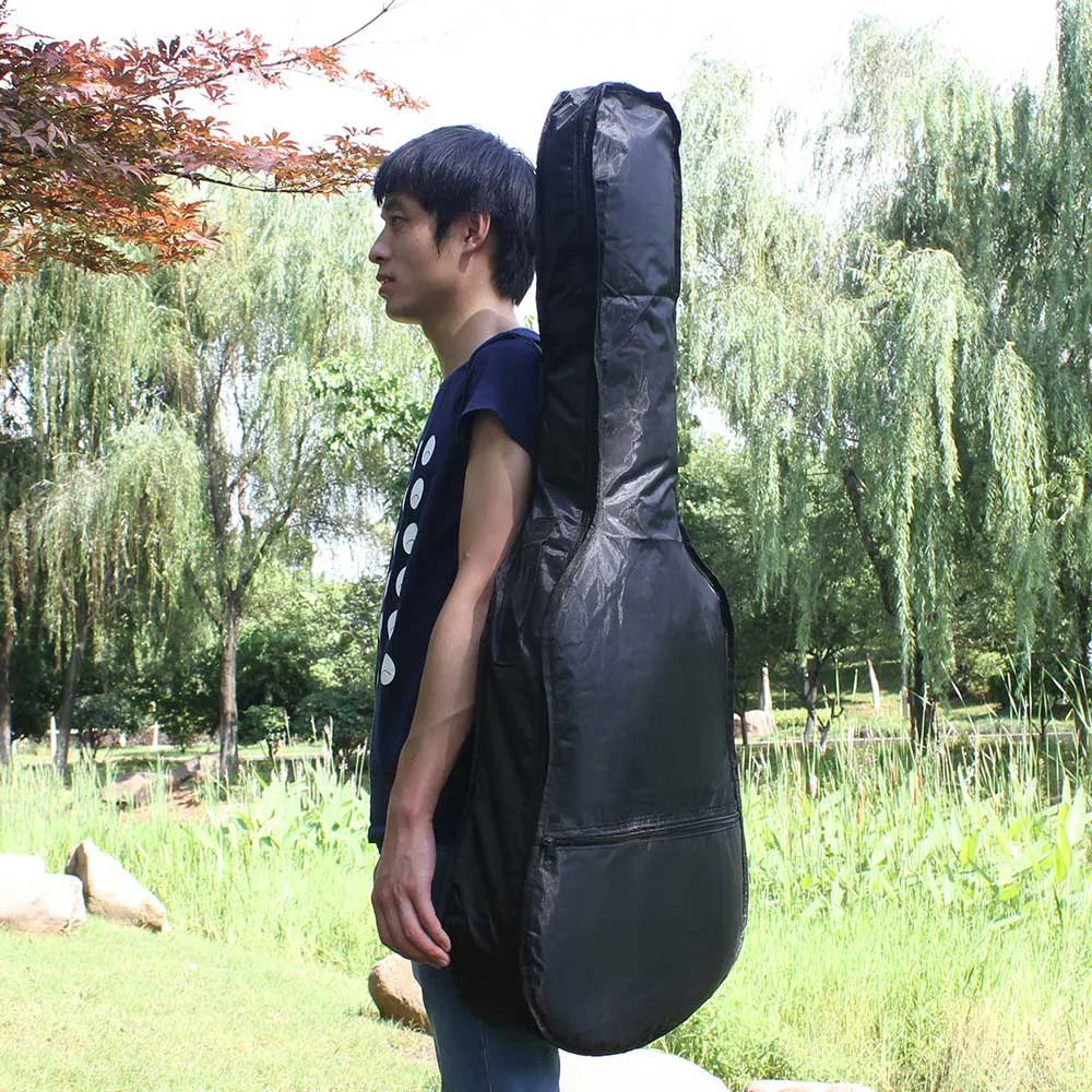 Black padded Slade guitar carry bag with shoulder strap backpack for 38/41 inch classical acoustic guitar protection