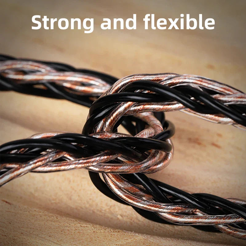 Black and copper braided todn otg audio cable with strong flexible design for hifi portable dac and dac heaphone amplifier use