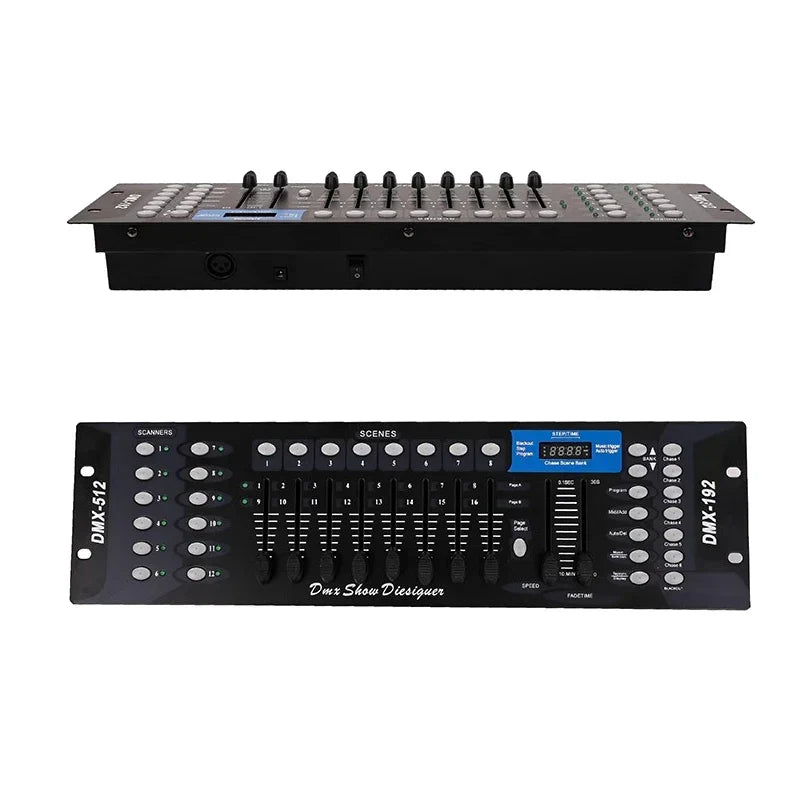 Black dmx controller stage console dj controller with digital display and multiple knobs for fast controller equipment use