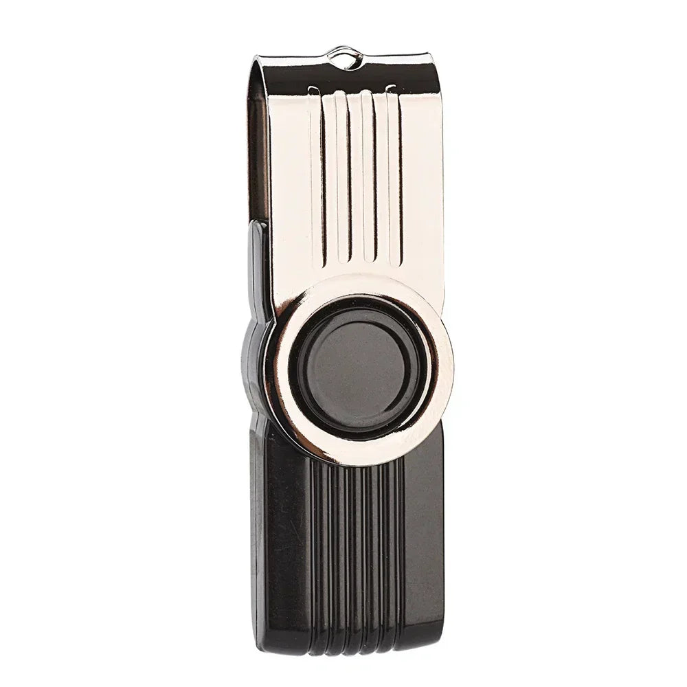 Black and silver usb stick 4gb with sleek ribbed design and circular button pen drive waterproof 128gb option available