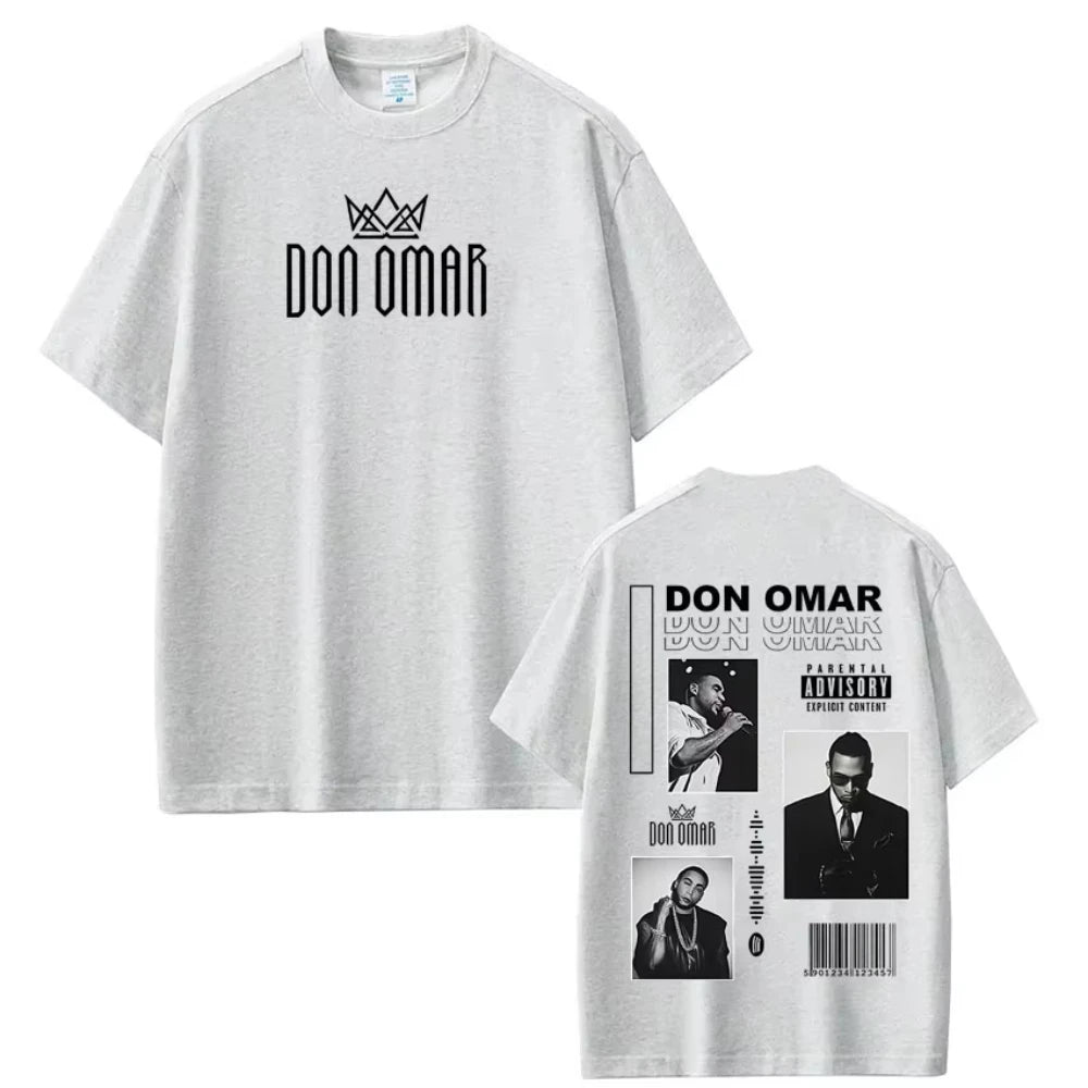 Rapper Don Omar Album Printed T-shirts Men Women Fashion Gothic Punk T-shirts Short-sleeved Loose Casual Cotton Hip-hop T-shirts