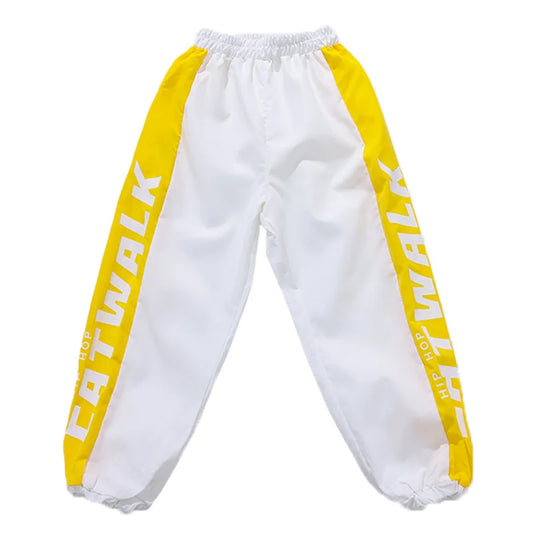 Boy Girl Hip-hop Costume Hiphop Rapper Outfit Set American Child Streetwear Suit Kids High Street Dance Performance Clothings
