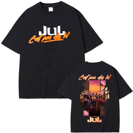 Rapper Jul Music Album World Tour 2025 T-shirt Men Women Hip Hop Oversized Short Sleeve T Shirts Male Fashion Vintage Streetwear