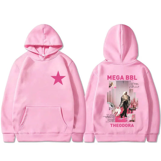 Rapper Theodora Mega Bbl Album Graphic Hoodie Men Women Hip Hop Fashion Pop Music Sweatshirt Male Casual Vintage Pullover Coat