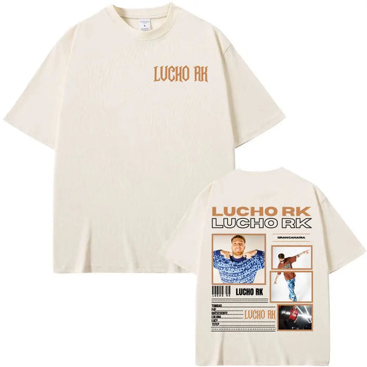 Rapper Lucho Rk Album Tour 2025 Merch T-shirts for Men Harajuku Hip Hop Pop Music T Shirt Unisex Casual Cotton Short Sleeve Tees