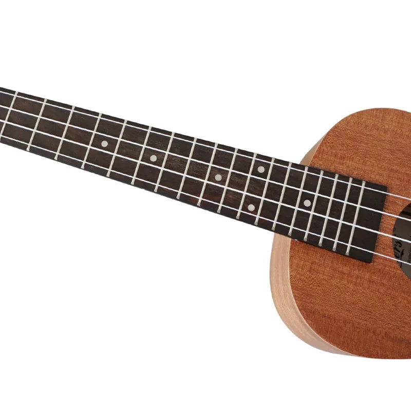 Aiersi brand wholesale cheap price oem custom made 21 inch light brown mahogany soprano ukulele with dark fretboard