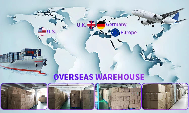 Overseas warehouse storage with stacked cardboard boxes for wuzstar one-head animated projector laser dmx dj equipment clublight remote control