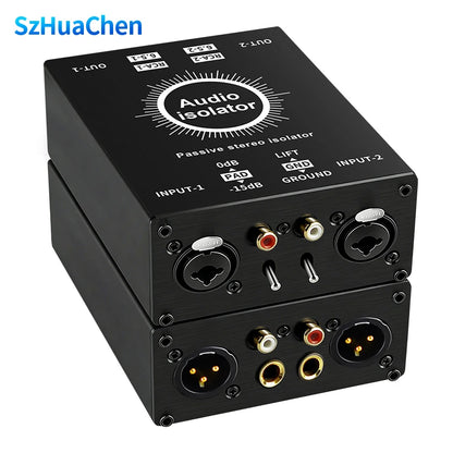 2-Channel XLR Audio Isolator Noise Reduction Filter Eliminates Current Noise 6.5 XLR Mixer Audio Isolators Dual-Channel 6.5 XLR