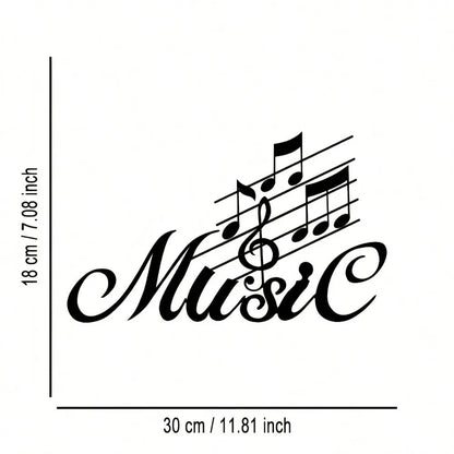 Music Note Wall Decor - Elegant Metal Hanging Sign for Home, Room, Bathroom & Wedding Art