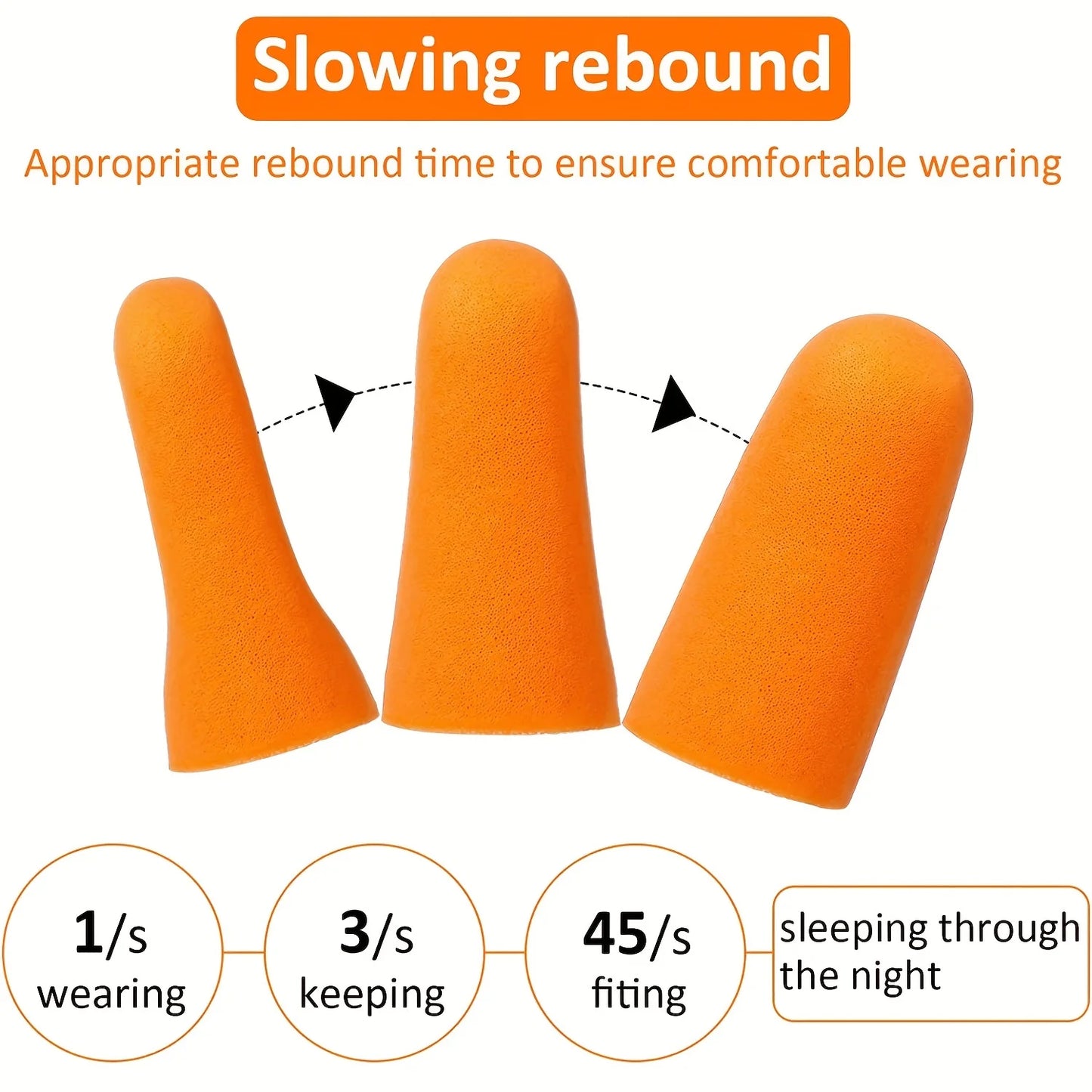 30/60/100PCS Noise Cancelling Ear Plugs Reusable Noise Reduction Protection Sound Insulation Ear Plugs for Sleep Study Work