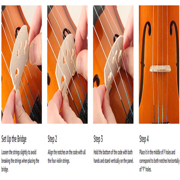 4/4 Violin Beginner Violin Kits Professional Stringed Musical Instruments Starter Kits for Beginner Beginners Violin
