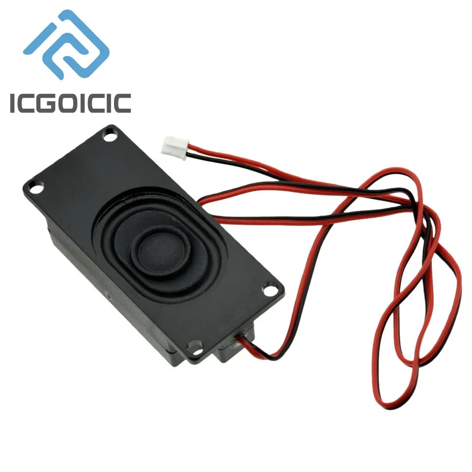 Black rectangular 10pcs mini speaker with red and black wires for cavity loudspeaker diy advertising and pc use