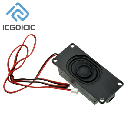 Black rectangular 10pcs mini speaker with red and black wires for cavity loudspeaker diy advertising and sound projects
