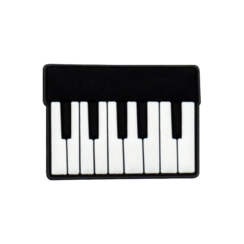 Black and white piano key charm with sleek minimalist design for 20pcs musical instruments accessories decorations buckles