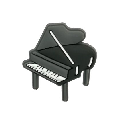 Black grand piano charm with white keys and glossy finish in 1/20pcs musical instruments accessories decorations buckles for men women kids