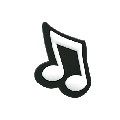 Black and white musical note charm with glossy finish from 20pcs musical instruments accessories decorations buckles set for men women kids