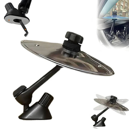 Black and chrome car crash cymbal air vent mount with adjustable arm for holding devices in car interior