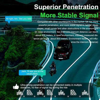 Red renault car driving on a winding mountain road illustrating ejeas mesh intercoms riders 1200m interphone sharing fm ip67 use case