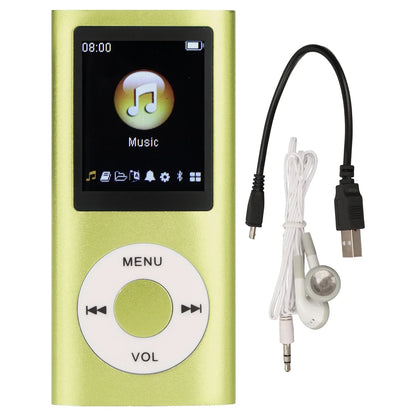 A sleek lime green mp3 player stylish multifunctional lossless sound with 1.8 inch lcd screen and circular control dial