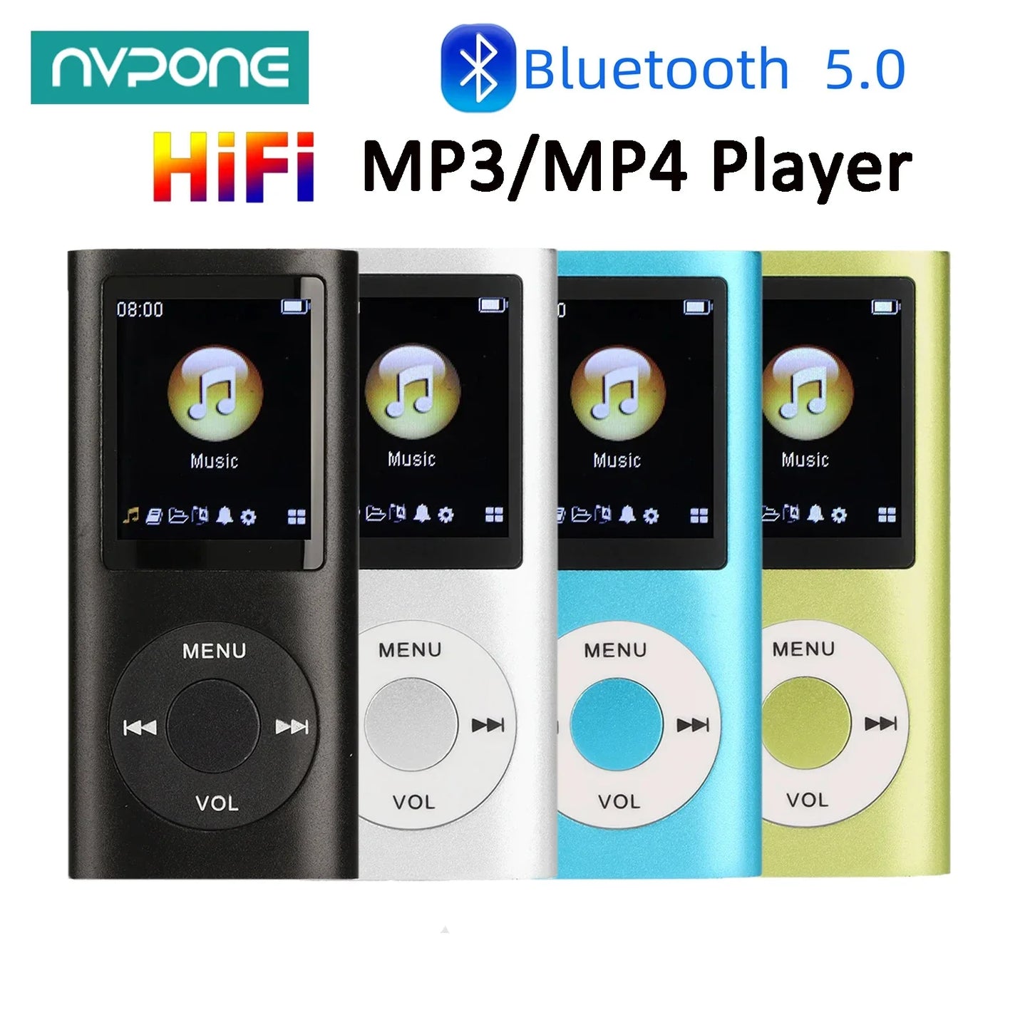 Black white blue and green nvpone stylish multifunctional lossless 1.8 inch lcd screen mp3 player with circular controls